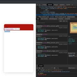 Elements components create web using custom