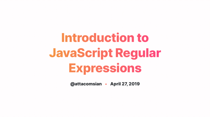 Mastering Regular Expressions in JavaScript